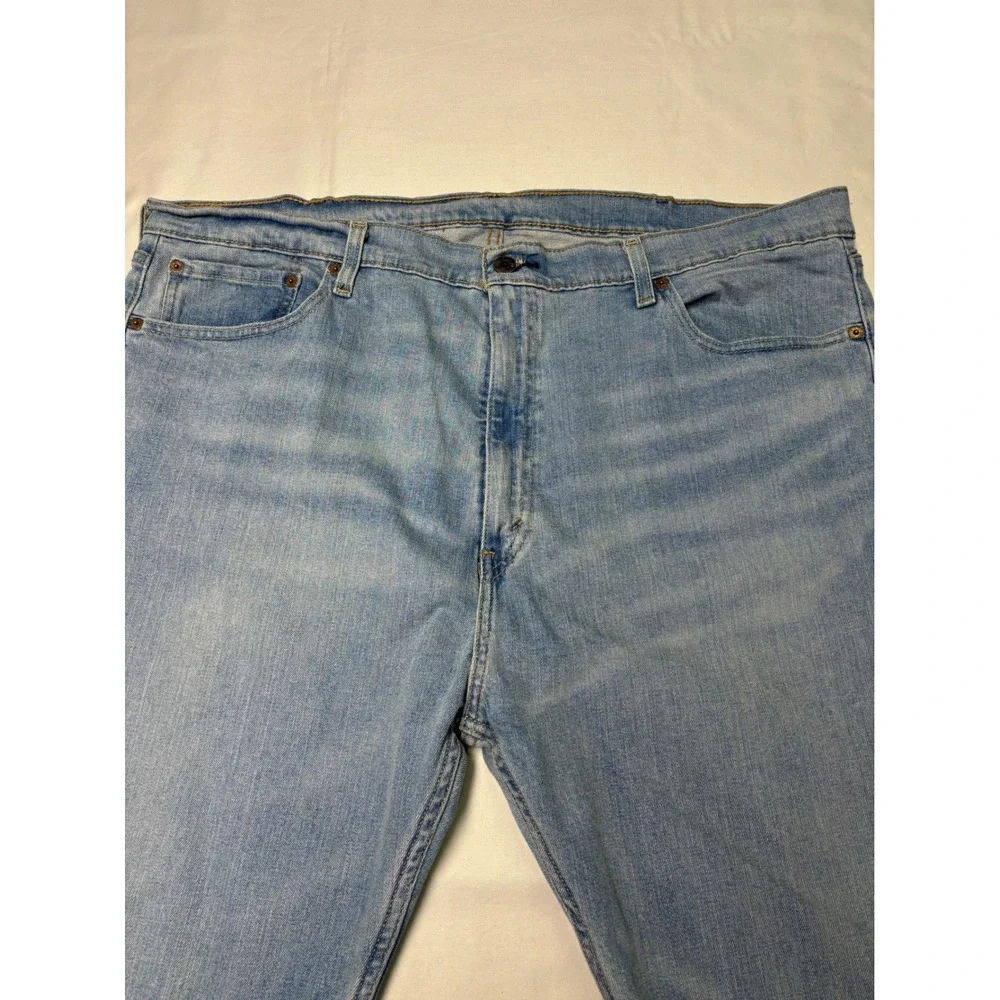 Levi Strauss 505 Jeans Mens W42 L32 Light Wash‎ Straight Leg Denim Pants